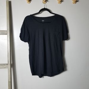 ANA WOMEN'S BLACK POCKET TEE SIZE LARGE